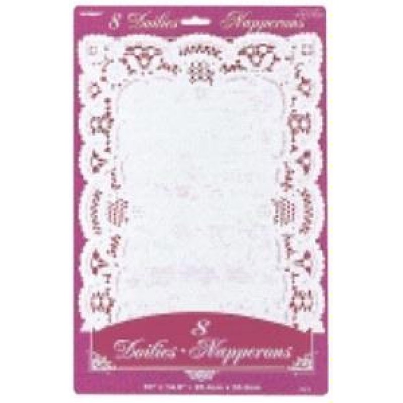 (8) WHITE PLACE MAT DOILIES