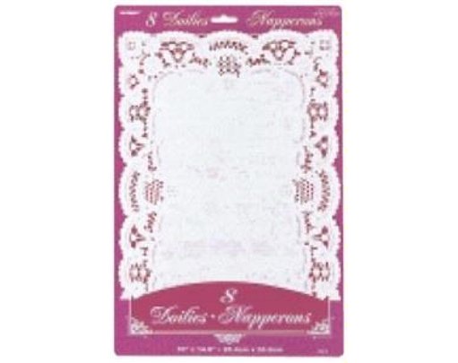 (8) WHITE PLACE MAT DOILIES