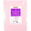 (2) 90CM PINK SQUARE PAPER TABLECOVERS