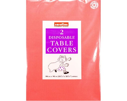 (2) 90CM RED SQUARE PAPER TABLECOVERS