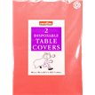 (2) 90CM RED SQUARE PAPER TABLECOVERS