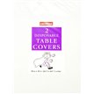 (2) 90CM SQ WHITE PAPER TABLECOVERS