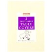 (2) 90CM IVORY SQUARE PAPER TABLECOVERS