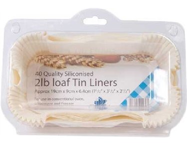 (20) 2LB WHITE VALUE LOAF TIN LINERS