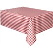 54x108in RED GINGHAM TABLE COVER