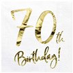 (20) 70TH GOLD FOIL ON WHITE NAPKINS