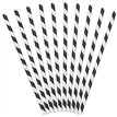 (10) BLACK STRIPES PAPER STRAWS