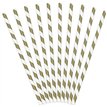 (10) GOLD STRIPES PAPER STRAWS