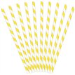 (10) YELLOW STRIPES PAPER STRAWS
