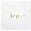20PK 33x33cm LOVE GOLD NAPKINS