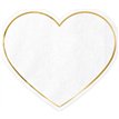 20PK 14.5x12.5cm HEART NAPKINS