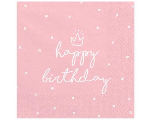 20PK 33x33cm HAPPY BIRTHDAY NAPKINS
