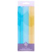 24PK BLUE & GOLD PAPER STRAWS