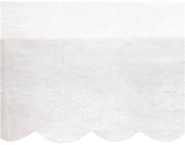 54x108in WHITE SCALLOPED PAPER TABLE COVER