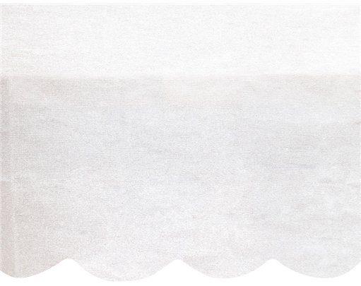 54x108in WHITE SCALLOPED PAPER TABLE COVER