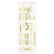 GOLD POP, FIZZ, CLINK PAPER BOOZE BOTTLE BAGS