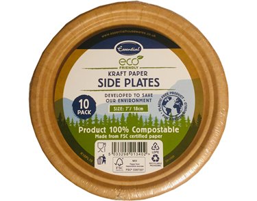 10PK 10cm KRAFT PAPER PLATES