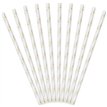 10PK GOLD DAISES PAPER STRAWS