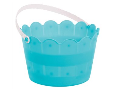 SCALLOPED CARIBBEAN PLASTIC BUCKET