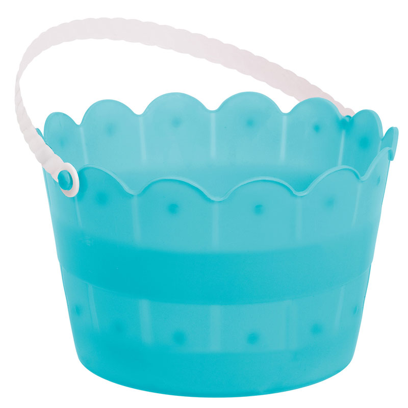 SCALLOPED CARIBBEAN PLASTIC BUCKET