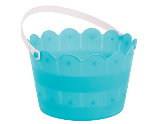 SCALLOPED CARIBBEAN PLASTIC BUCKET