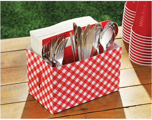 PICNIC CARDBOARD UTENSIL CADDY