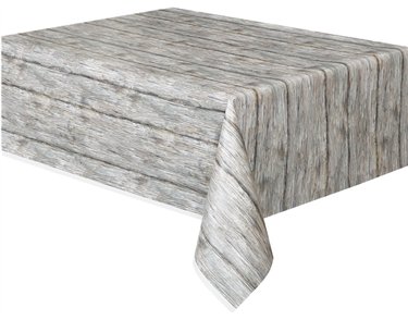 54x108in RUSTIC WOOD PATTERN TABLECOVER