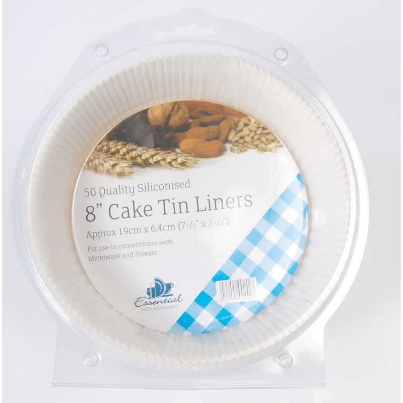 50PK 8in SILICONISED GREASEPROOF TIN LINER