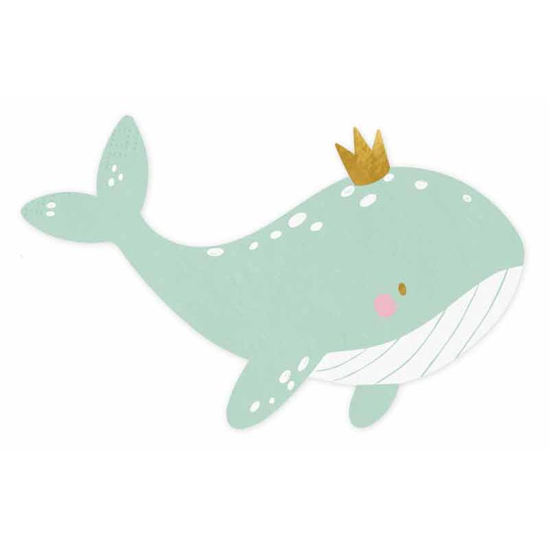 20PK WHALE SHAPED NAPKINS