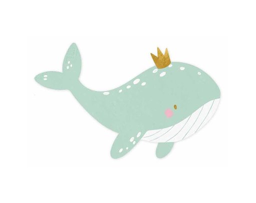 20PK WHALE SHAPED NAPKINS