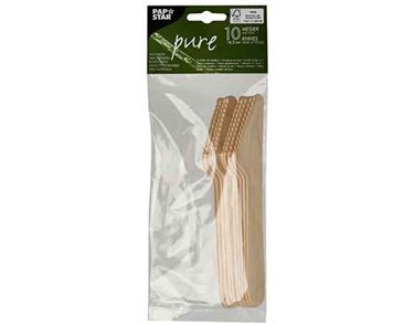 10PK WOODEN KNIVES