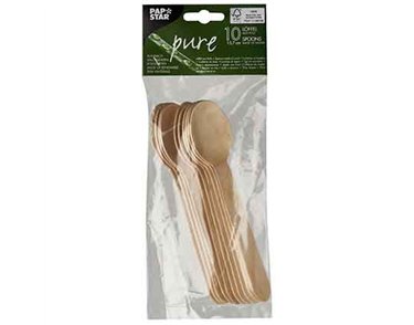 10PK WOODEN SPOONS