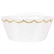 10in WHITE PLASTIC GOLD SERVING BOWL