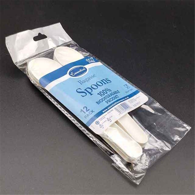 12PK WHITE BAGASSE SPOONS