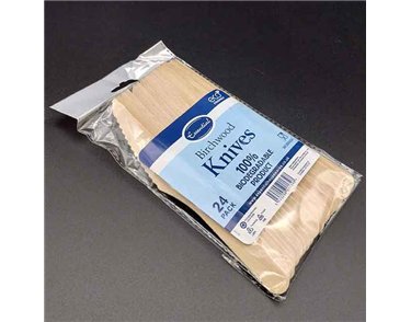 24PK NATURAL BIRCHWOOD KNIVES