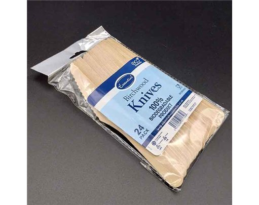 24PK NATURAL BIRCHWOOD KNIVES