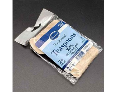 24PK NATURAL BIRCHWOOD TEASPOONS