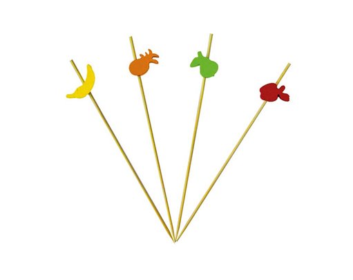 24PK FRUITS DECORATED TOOTHPICKS