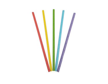 50PK 5 COLOURS PAPER DRINKING STRAWS
