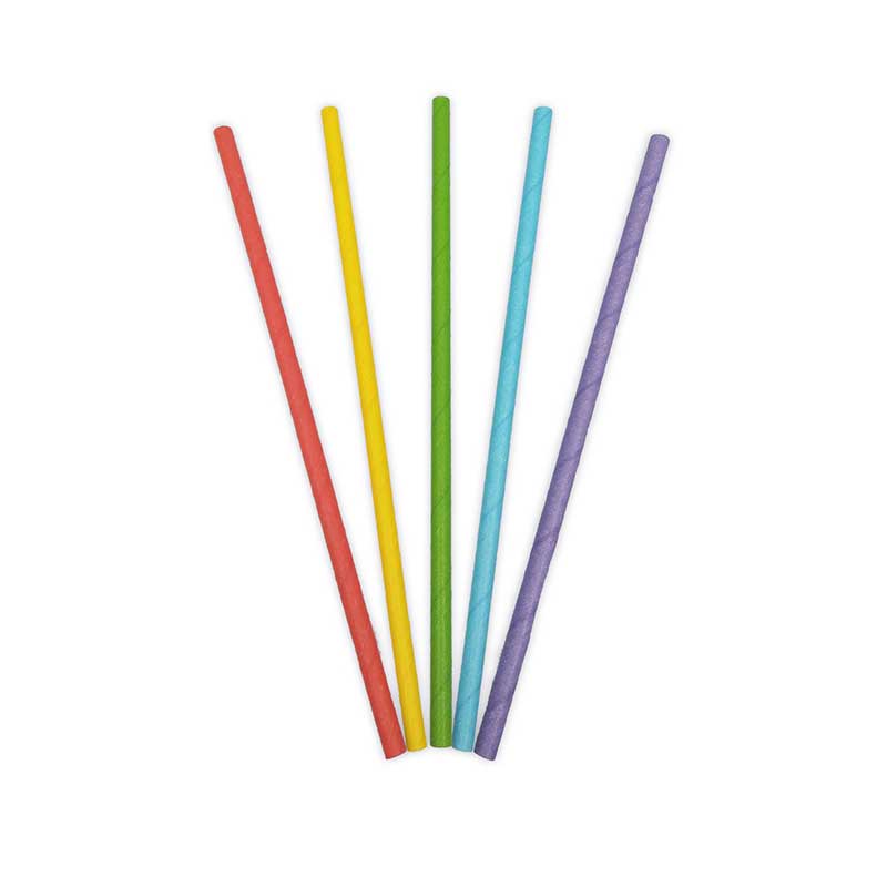 50PK 5 COLOURS PAPER DRINKING STRAWS