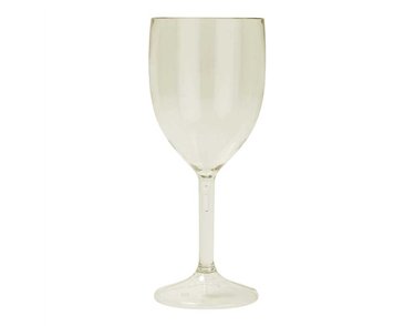 2PK BEIGE REUSABLE SEMI-TRANPARENT WINE GLASSES