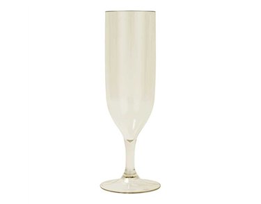 2PK BEIGE REUSABLE SEMI-TRANPARENT CHAMPAGNE GLASSES