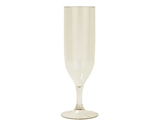 2PK BEIGE REUSABLE SEMI-TRANPARENT CHAMPAGNE GLASSES