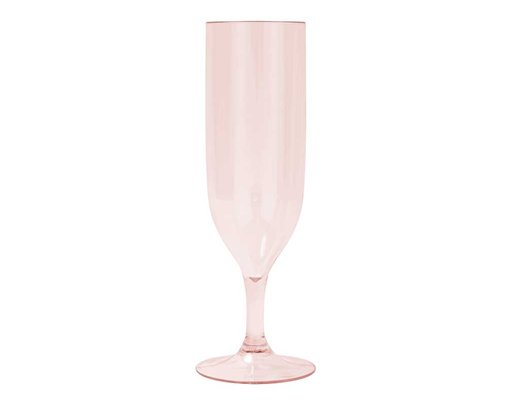 2PK ROSE GOLD REUSABLE SEMI-TRANPARENT CHAMPAGNE GLASSES