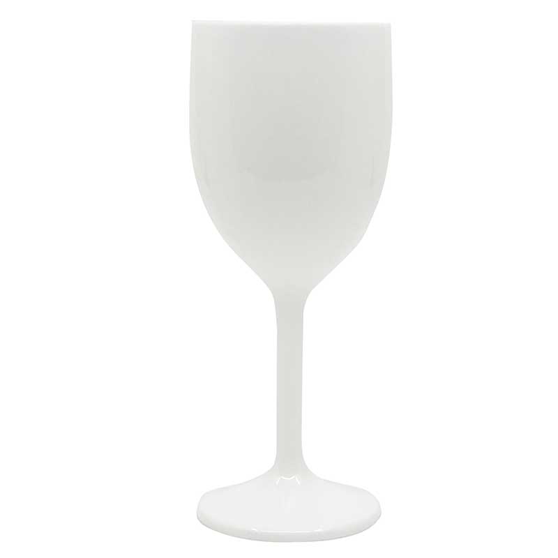 2PK WHITE REUSABLE WINE GLASSES