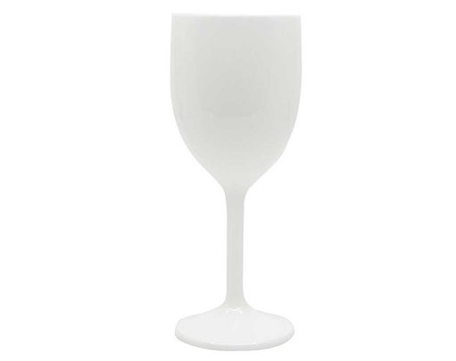 2PK WHITE REUSABLE WINE GLASSES