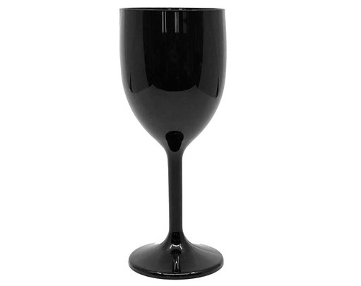 2PK BLACK REUSABLE WINE GLASSES