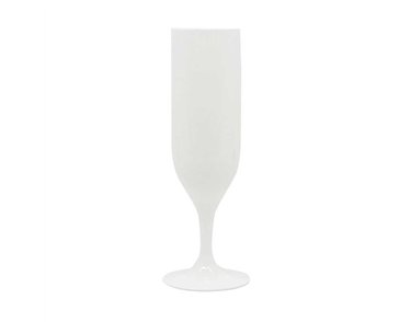 2PK WHITE REUSABLE CHAMPAGNE GLASSES