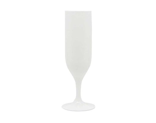 2PK WHITE REUSABLE CHAMPAGNE GLASSES