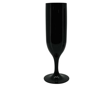 2PK BLACK REUSABLE CHAMPAGNE GLASSES